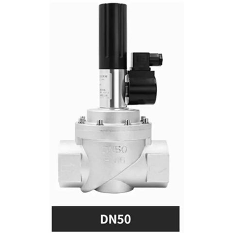 Gas Emergency Shutoff Solenoid Valve Normally Closed For Industrial Linkage, DN50 threaded metal gas valve