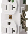 Top Shelf Hospital Grade Duplex Receptacles White Box Of Ten With 20 Amp 125 Volt Rating Heavy Duty Certified Receptacle for installation.