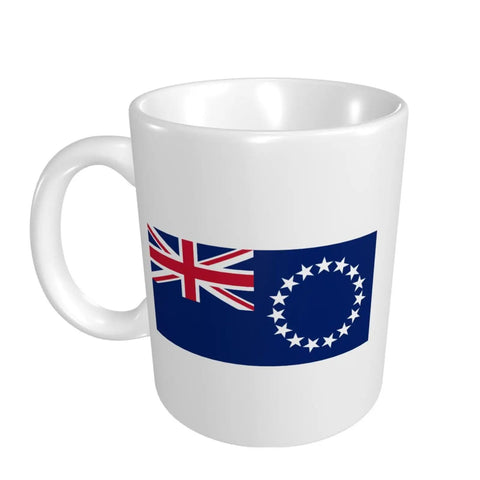 Flag Of The Cook Islands Coffee Mugs 11 Oz Double Sided Print Mug With Handle Dishwasher Safe Premium Ceramic Awesome Gift For Home Office Coffee Lovers