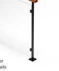 Side view of handrail anchored to concrete using Eight Pack 3/8 Inch Premium Zinc Plated Carbon Steel Knurled Drop In Anchors.
