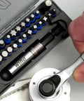 Killer Quality 32 Piece Impact Bit Set With Compact Mini Ratchet And Dependable Magnetic Driver for quick on site repairs