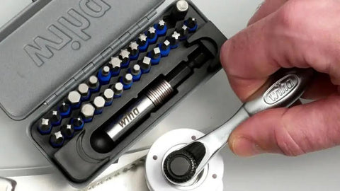 Killer Quality 32 Piece Impact Bit Set With Compact Mini Ratchet And Dependable Magnetic Driver for quick on site repairs