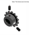 Heavy Duty Industrial Hardened Steel Roller Chain Sprocket B Type With 1 Inch Bore And 15 Teeth shown with external component.