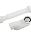 Flexible Rubber Drain Trap With G1-1/2 Threaded Ends For Bathtub Drain Applications And Straightforward Integration, featuring a low profile design.