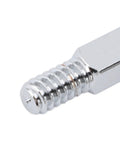 Close-up of Beefed Up Heavy Duty Stainless Steel Dive Tank Valve Stem For Scuba Gear With Easy Install And Durable Spindle Built To Last In Harsh Underwater Conditions, threaded end detail
