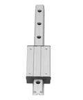Rock Solid Three Hundred Millimeter External Biaxial Metal Linear Guide Rail With Slide Block, top view showing precision rail and carriage.