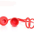 Two Pack 3/4 Inch Hydraulic Quick Coupler Dust Cap Covers For ISO A And ISO B Quick Disconnects Tearproof Red Molded Cap