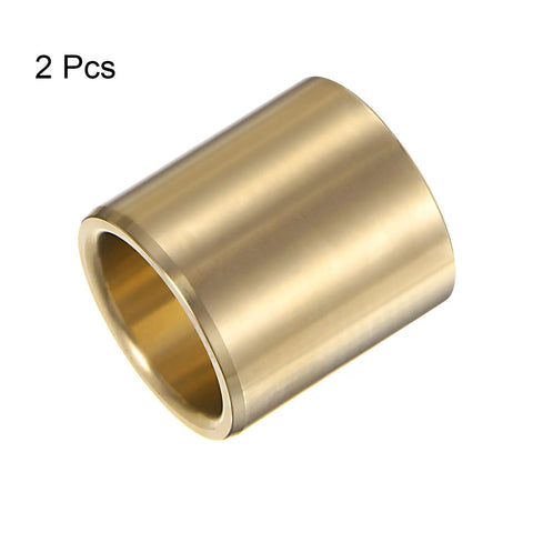 Tough As Nails 2 Pack Solid Brass Sleeve Bearings 30mm X 38mm X 40mm Oilless Bushings for heavy machinery close-up view.