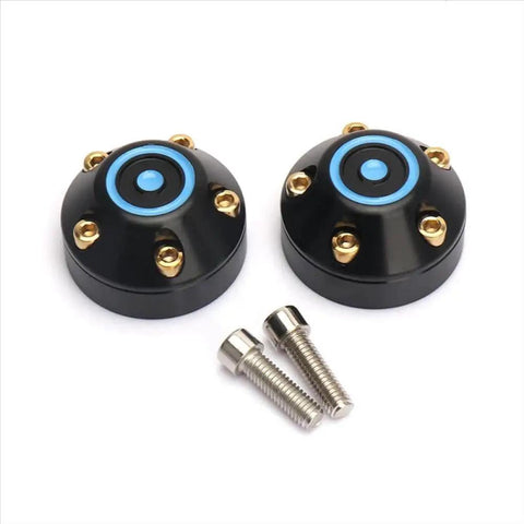Cool Handlebar Grip Slider Cap Plug Bar End Kit For Vespa Sprint And GTS 150 Models That Looks Sick And Protects Your Moped Handles While Keeping Things Smooth On The Streets. black aluminum bar end caps with screws