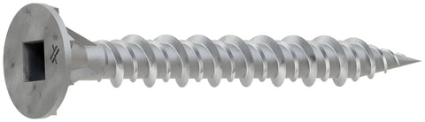 Collated Fiber Cement Board Screws With Ribbed Wafer Head For Easy Countersinking And Alternating High Low Threads 9 By 1 5 8 Inch Length