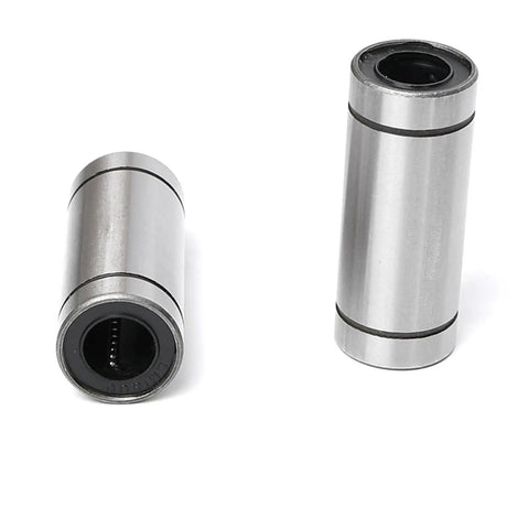 Heavy Duty Linear Ball Bearings 6Mm 8Mm 10Mm 12Mm Lm Luu Bushings With Glides Like A Dream Action For 3D Printers And Cnc Machines, stainless steel with round cores.