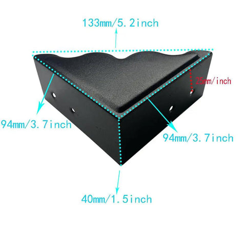 Heavy Duty Black Metal Corner Guards Set Of Four, Built Like A Tank Industrial Edge Protectors With Decorative Textured Finish for 3.7 inch furniture.