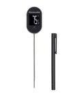 Digital Instant Read Kitchen Thermometer With Pivoting Backlit Display For Easy Reading From Any Angle Ultra Fast Under Six Seconds Wide Minus Forty To Four Hundred Eighty Two Fahrenheit Range For Grill Masters Baking Candy Making And More Black
