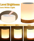 Night Light Touch Sensor Lamp with 3 brightness levels, shown in warm white, for kids bedroom and nightstand.