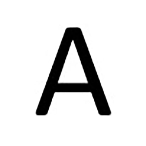 Heavy Duty Industrial Heat Shrink Label Rolls, 1/4 Inch Tube With Black Print On White, featuring the letter A