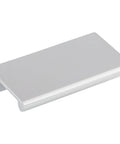 Front view of Mercer Collection Europa Tab Pull 3 Inch Length Brushed Satin Nickel Finish For Cabinets And Furniture Center To Center 2 Inches One And Five Eighths Inch Projection Zinc Alloy Construction Contemporary Transitional Style.