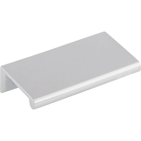 Front view of Mercer Collection Europa Tab Pull 3 Inch Length Brushed Satin Nickel Finish For Cabinets And Furniture Center To Center 2 Inches One And Five Eighths Inch Projection Zinc Alloy Construction Contemporary Transitional Style.