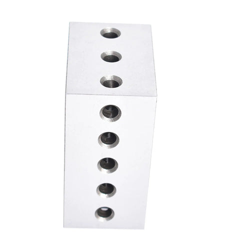 Dead Nuts Accurate Matched Pair Two Three Four Inch Machinist Setup Blocks With.0003 Tolerance Precision ground block with five through holes.