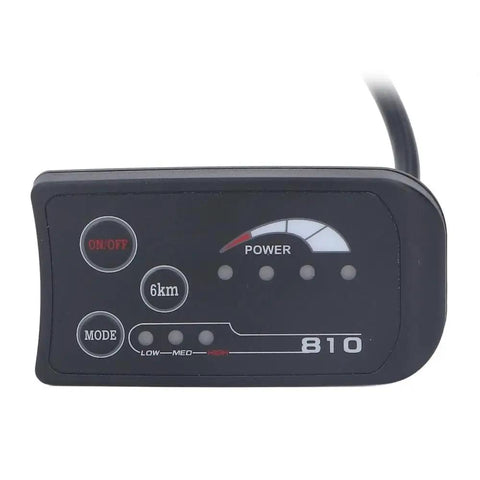 810 LED E Bike Display Panel 36V and 48V with power indicators and mode settings for electric bikes and scooters