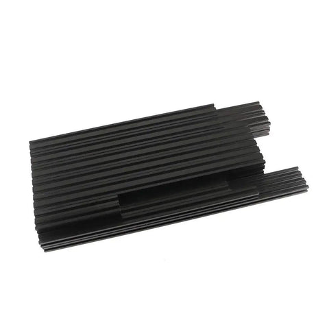 Top Shelf 3D Printer Parts Kit Upgrades Your Maker Rig With BLV MGN Cube Aluminum Extrusion 2020 And 2040 Profiles Offers 454 Mm Vertical Clearance In Sleek White Finish, showing black aluminum extrusion bars.