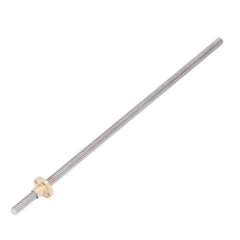 T8 Lead Screw 300mm Kit With Stainless Steel Rods And Brass Nut For 3D Printer And CNC Machine Linear Motion Guide Rail DIY Automation Parts High Precision Low Backlash For Smooth Motion And Accurate Positioning, stainless steel lead screw with brass nut