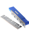 Two Pack 1806B Planer Blades And Reversible Cutter Knives For Woodworking Machinery Heavy Duty Hss Steel dual edge blades and blue handle.