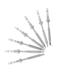 7 Types TS100 Soldering Iron Tips Replacement Kit displayed in a fan shape, made of durable stainless steel for mini digital soldering irons.