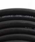 Close-up of Ready To Roll Three Size DOT Approved Air Brake Tubing Kit with black nylon SAE J844 pneumatic line hose
