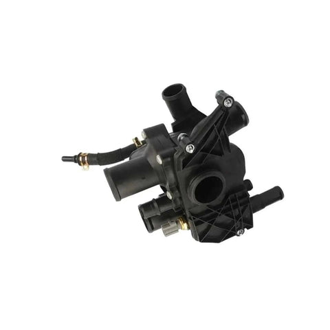 Straight Bolt On Engine Coolant Thermostat Assembly For Range Rover L322 Land Rover 36 TDV8 showing black polymer body and fittings.