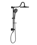 9 Inch Rainfall Shower Head And Handheld Combo System With Slide Bar In Matte Black, No Fuss 30 Minute Install