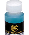 Air Gun Oil, Spring Lubricant, 1 Oz For Main Spring And Hinge Points bottle with red cap, RWS branding visible