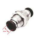 Pro Grade Pneumatic Bulkhead Union Fitting 4mm OD To 4mm OD Push To Connect For Air And Water Lines Pack Of Five No Fuss Brass And Plastic Body Easy Install 4mm bulkhead fitting