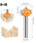 Premium 6mm Shank CNC Router Bit Fancy Milling Cutter For Woodworking Carving Projects Delivers Precision Clean Cuts And Detailed Engraving Results Every Single Time, showing dimensions and cutting detail.