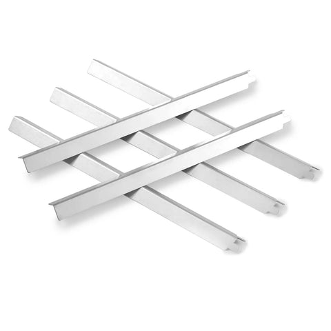 Beefed-Up Heavy Duty Stainless Steel 5 Burner Grill Replacement Parts Set heat shields on white background