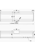 Technical drawing of Hardcore Dual Axis Ball Screw Linear Actuator Featuring A Slick Glide System And Totally Sealed Dustproof Cover For Tough Sliding Table Rigs With 1100Mm Stroke Range.