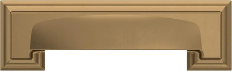 Dead Simple To Mount Cabinet Cup Pull With Slick Champagne Bronze Finish For Kitchen Drawers And Cabinets Top Shelf 3 Inch And 3.75 Inch Center To Center Hardware, front view.
