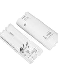 Noiseless Dual Charging Station For Game Remotes, Eco Friendly White Battery Dock With 2800mAh Capacity open view, durable ABS material