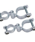 Two Pack Galvanized Steel Chain Link Fence Gate Hinge Kit For 1-3/8 Inch Gate Frames And 2-3/8 Inch Posts, Heavy Duty Hinges