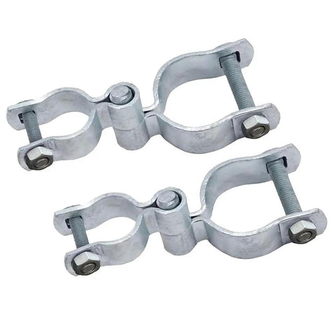 Two Pack Galvanized Steel Chain Link Fence Gate Hinge Kit For 1-3/8 Inch Gate Frames And 2-3/8 Inch Posts, Heavy Duty Hinges