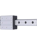 300mm Linear Motion Rail With External Biaxial Guide Block, Metal Linear Guide System With 8 Mounting Holes For Robotics And Precision Equipment, smooth rail with biaxial block