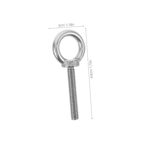Stainless Steel Eye Bolts M10x60 With Nuts And Washers Anti Loosening Beefy Heavy Duty Lifting Eye Bolt For Machinery Mounting And Concrete Wall Installation Weather Resistant Surface And Extra Length For Deep Anchoring, M10 eye bolt