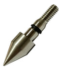 Close-up of 100 Grain Archery Field Points Stainless Steel Tips 5/16 Inch O Ring Assembly for target practice