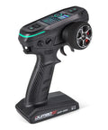 DDF-350 10 Channel RC Transmitter with P10F Receiver and HD Color Screen, side view showing control dials and ergonomic grip.