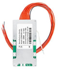 Badass 16S 60V 100A Lithium Ion BMS Battery Management Board With NTC Balancing Wire, flat design with connecting wires.