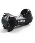 Side view of Dope 45 Degree MTB Stem 90mm Aluminum Alloy 31.8mm Bar Clamp Lightweight Hollow Design Four Bolt Clamp in black.