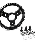 Steel Spur Gear 54T 0.8 Mod For RC Cars Silver Finish SJT254 Upgrade with screws and washers