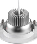 iumLeap Recessed Lighting Housing Trim Kits Indoor Spotlight LED Downlights 6pcs_Warm Light, overhead view of metal housing.