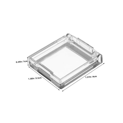 Transparent 26mm Button Switch Dustproof Cover With Double-Sided Adhesive, Protective Power Button Guard dimensions displayed