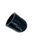 Black 1 inch reinforced silicone coolant cap with clamp, universal fit for bypass heater vacuum port, durable and high temperature resistant.