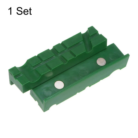 Boss Level Magnetic Vise Jaws 5 Inch Soft Rubber Grip Pads U Groove Magnet Base Workbench Protectors Non Slip Clamp Covers